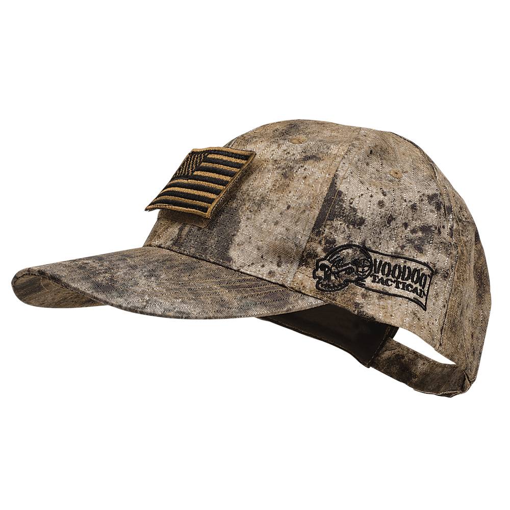 Voodoo Tactical VTC Camo Cap with Removable Flag Patch