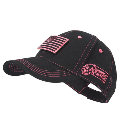 Voodoo Tactical Classic Black/Pink Stitch Cap with Removable Flag Patch