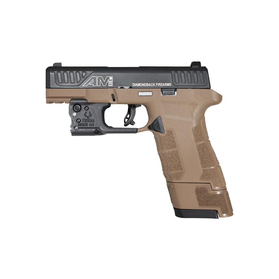 Diamondback DBAM29 9mm Pistol Package - Black/FDE with Viridian Laser