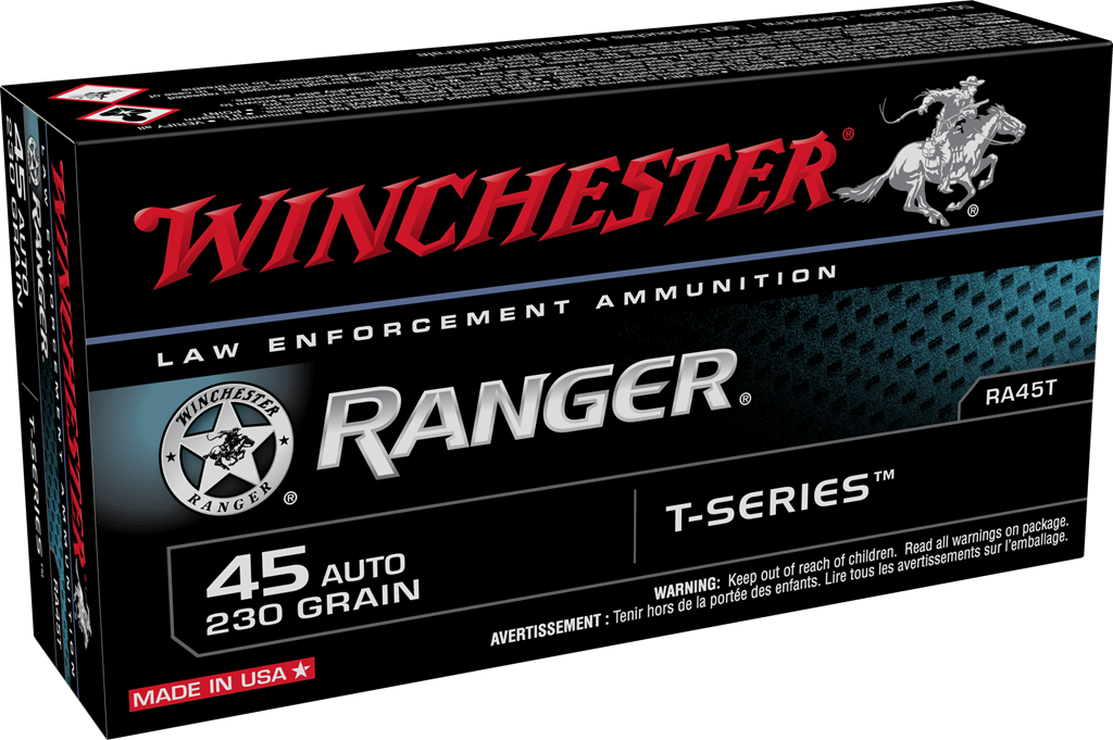 Winchester .45 ACP/Auto Handgun Ammo Ranger T-Series LE Bonded Jacketed Hollow Point BHP 230 grain 