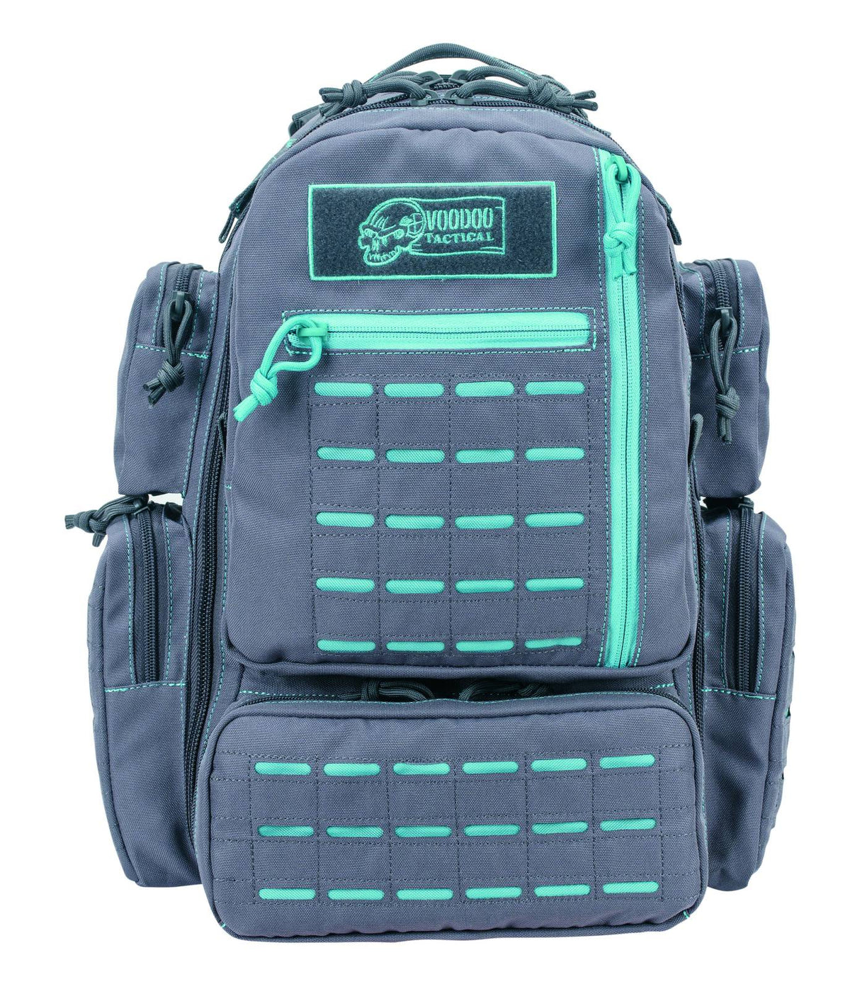 VOODOO TACTICAL Mini Tobago MOLLE Pack Gray Teal Stitching
