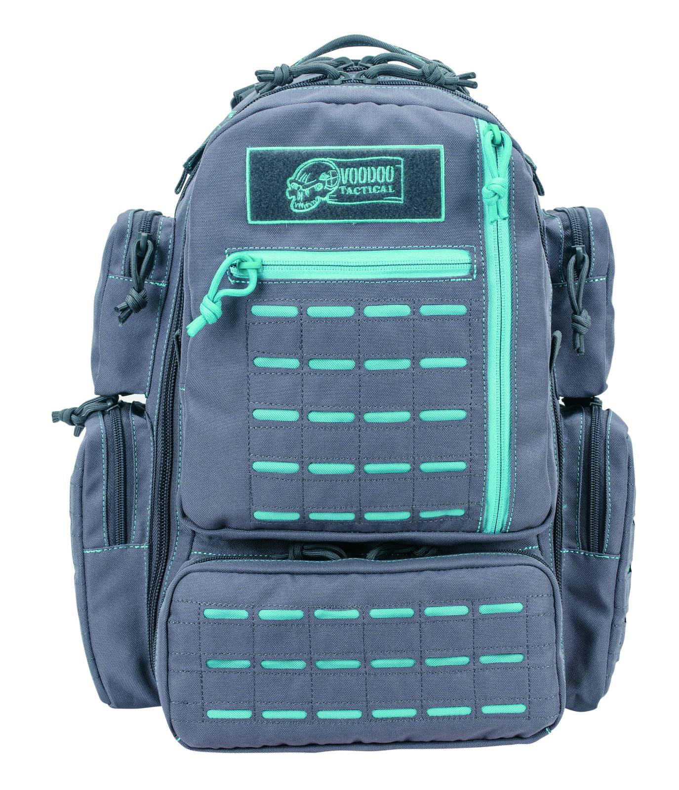 VOODOO TACTICAL Mini Tobago MOLLE Pack Gray Teal Stitching