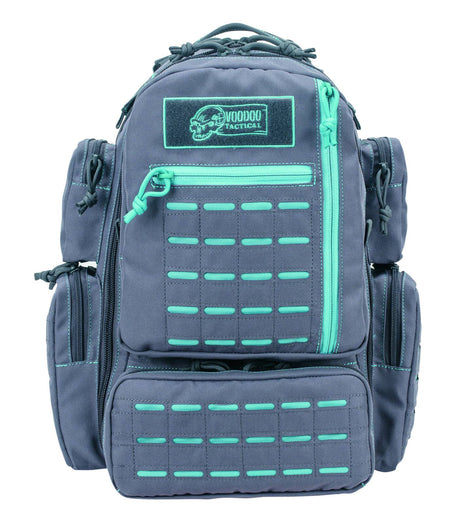 VOODOO TACTICAL Mini Tobago MOLLE Pack Gray Teal Stitching