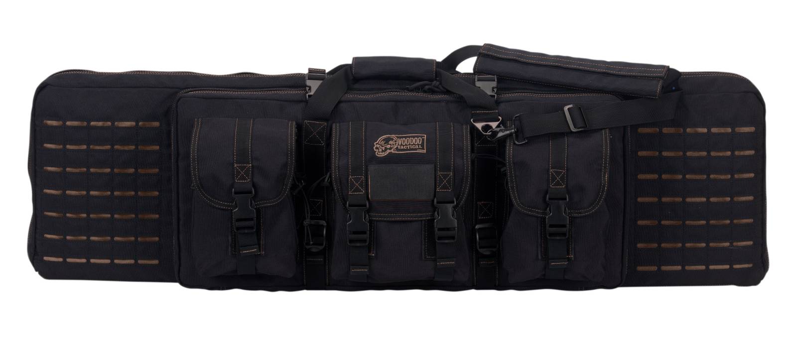 Voodoo Tactical 42" MOLLE Padded Weapons Case (Black with Coyote)