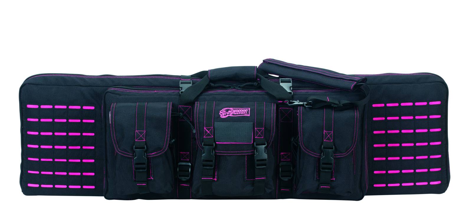 Voodoo Tactical 42" MOLLE Padded Weapons Case (Black with Pink)