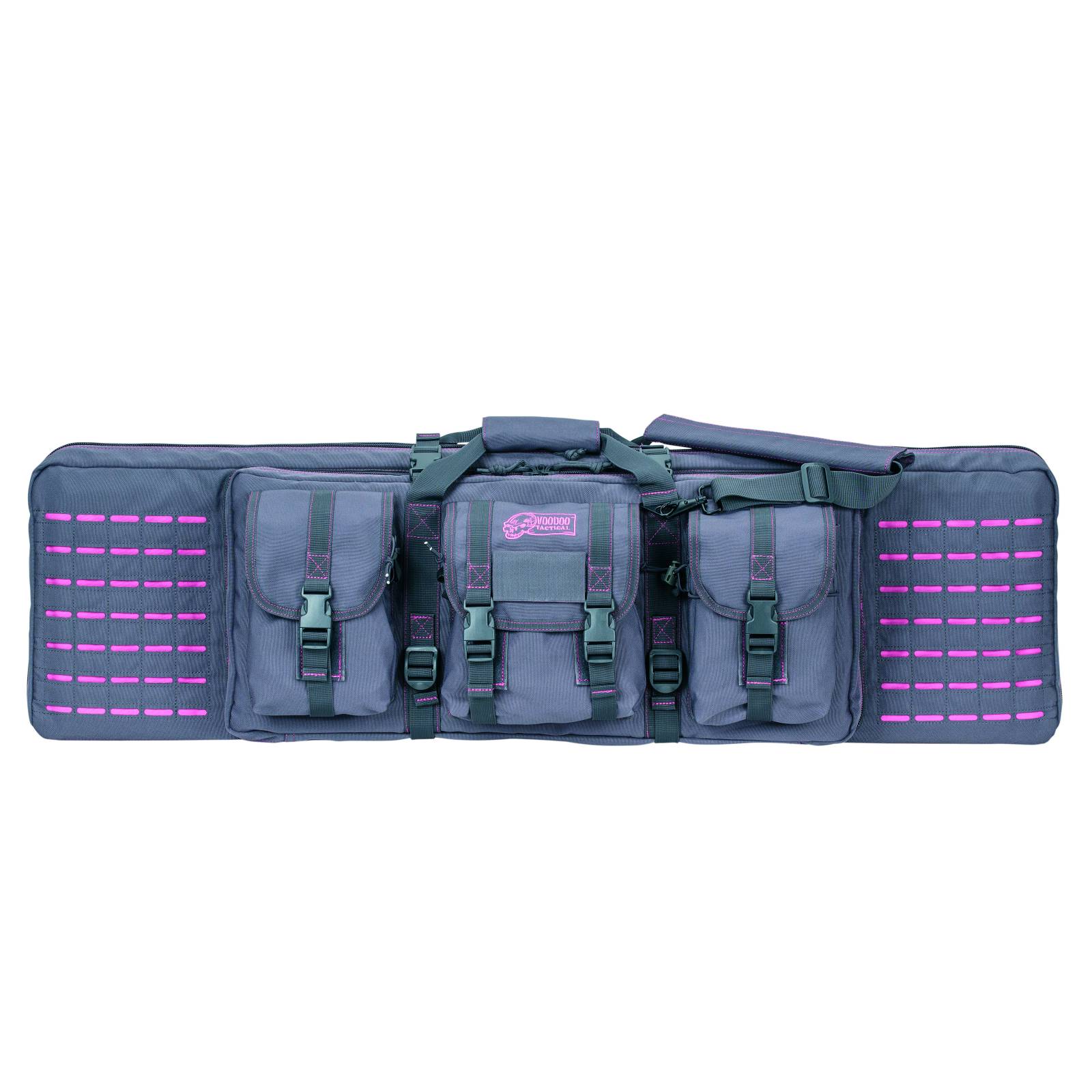 Voodoo Tactical 42" MOLLE Padded Weapons Case (Gray with Pink)
