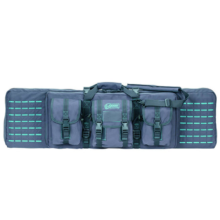 Voodoo Tactical 42" MOLLE Padded Weapons Case (Gray with Teal)