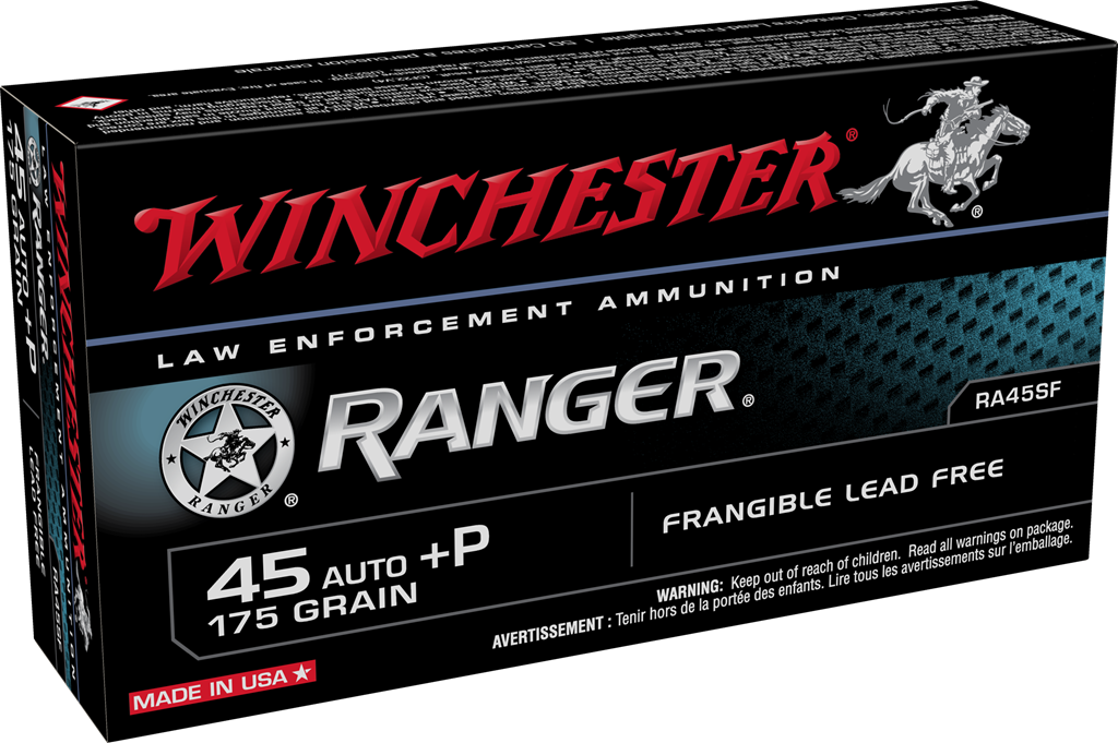 Winchester .45 ACP/Auto Handgun Ammo Ranger Frangible Solid 175 grain 