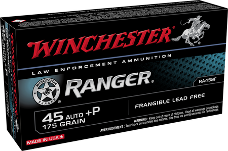 Winchester .45 ACP/Auto Handgun Ammo Ranger Frangible Solid 175 grain 