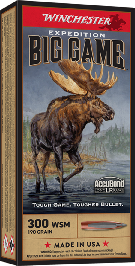 Winchester .300 WSM S300SLR Expedition Big Game Nosler AccuBond Long-Range 190 Grain