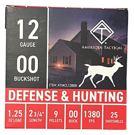ATI 12 Gauge Shotgun Shells  00 Buck 1-1/4 oz 2.75 in