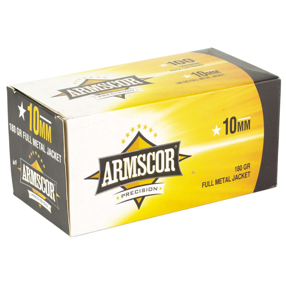 Armscor 10mm Auto Handgun Ammo Competition Value Pack Full Metal Jacket FMJ 180 grain 