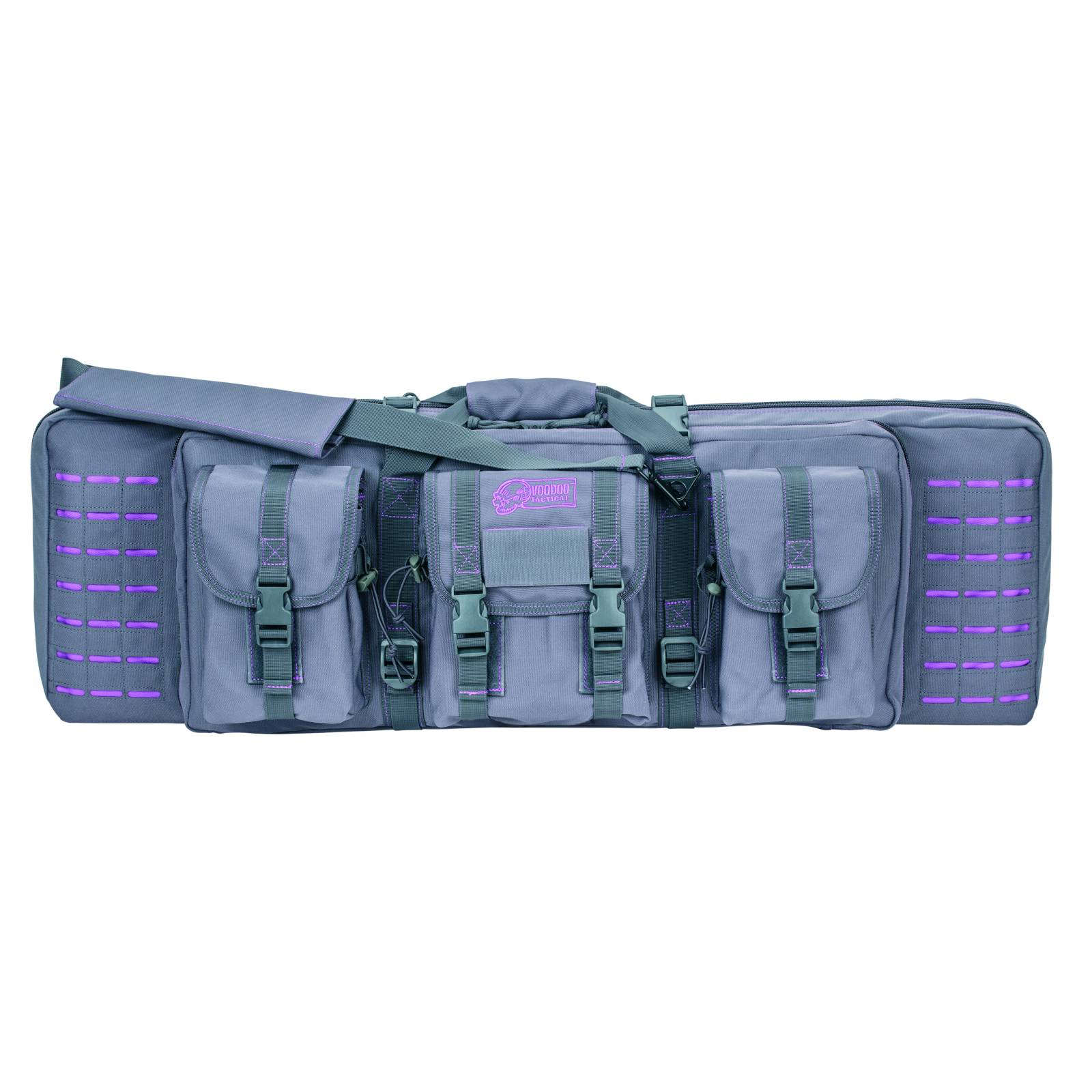Voodoo Tactical 36" MOLLE Padded Weapons Case (Gray with Purple)