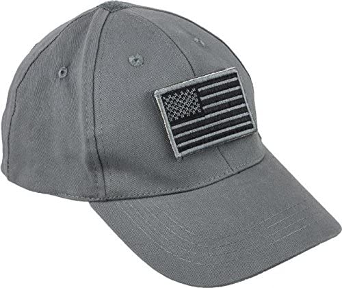 Voodoo Tactical Gray Cap Featuring Removable Flag Patch