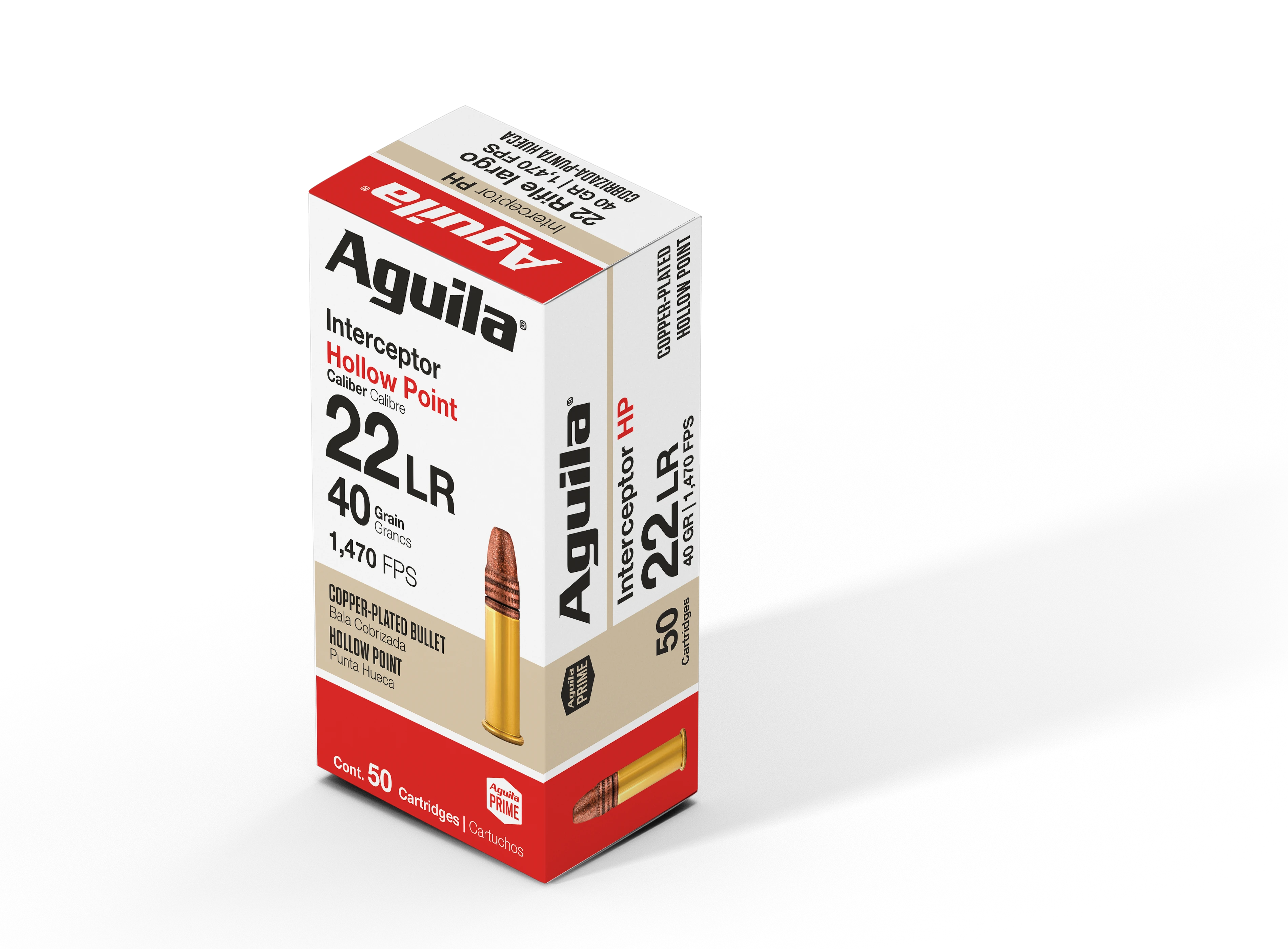 Aguila .22 Long Rifle 1B220321 Interceptor Copper Plated Hollow Point CPHP 40 Grain