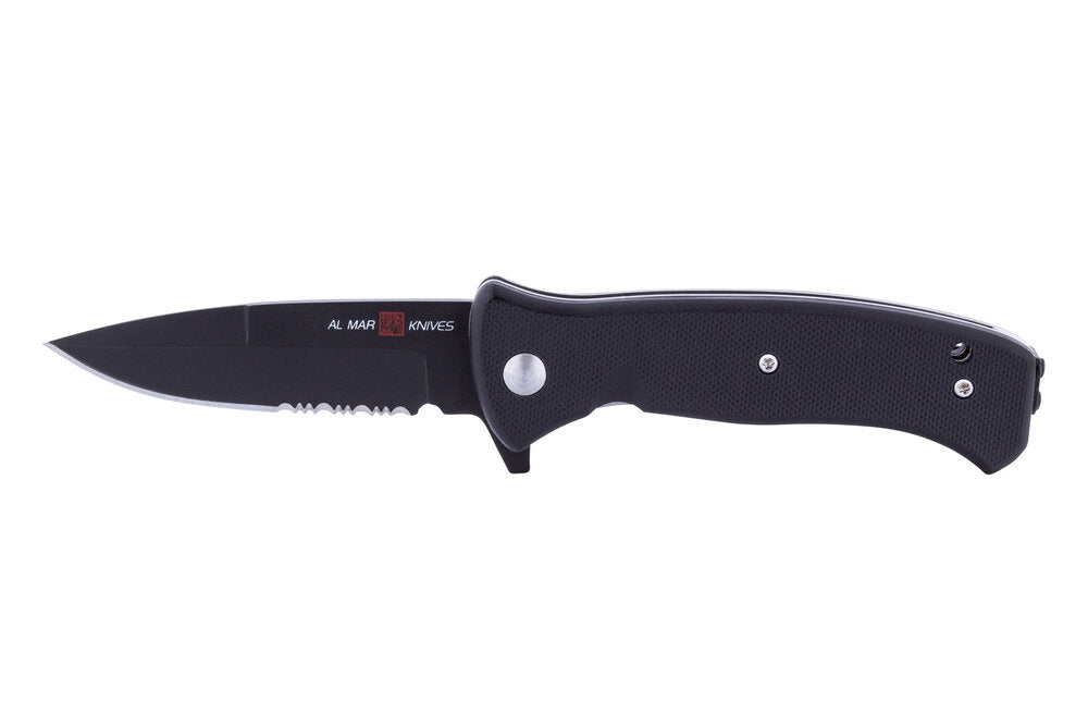 Al Mar Mini SERE 2020 Night 3 In D2 Blade Black Combo Edge G-Series Handle