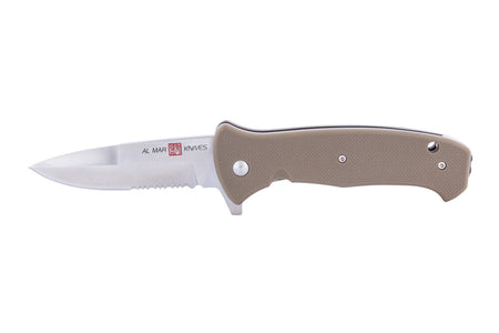 Al Mar S.E.R.E. Coyote Knife 3.6in 8CR Steel Combo Edge