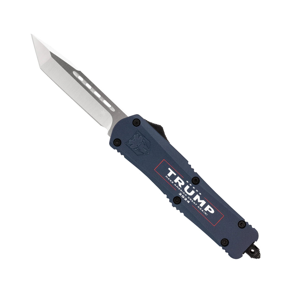 CobraTec FS-3 Medium Trump 2024 Blue Tanto Non-Serrated Knife