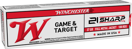 Winchester .21 Sharp Rimefire Ammo Game & Target Full Metal Jacket FMJ 42 grain 