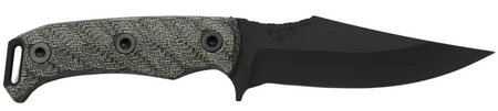 Half Face Blades Tosahwi CPM S45VN 4" Fixed Blade Armory Blk Gray Micarta Handle