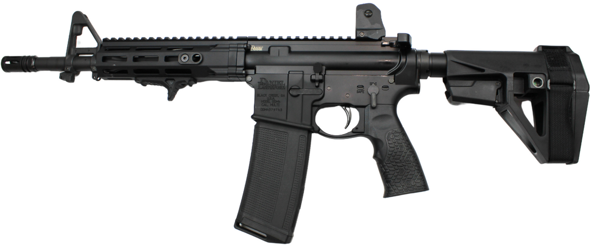 Daniel Defense DDM4 5.56/.223 Pistol, 11.5" Barrel, Black w/ Brace, 30-Round