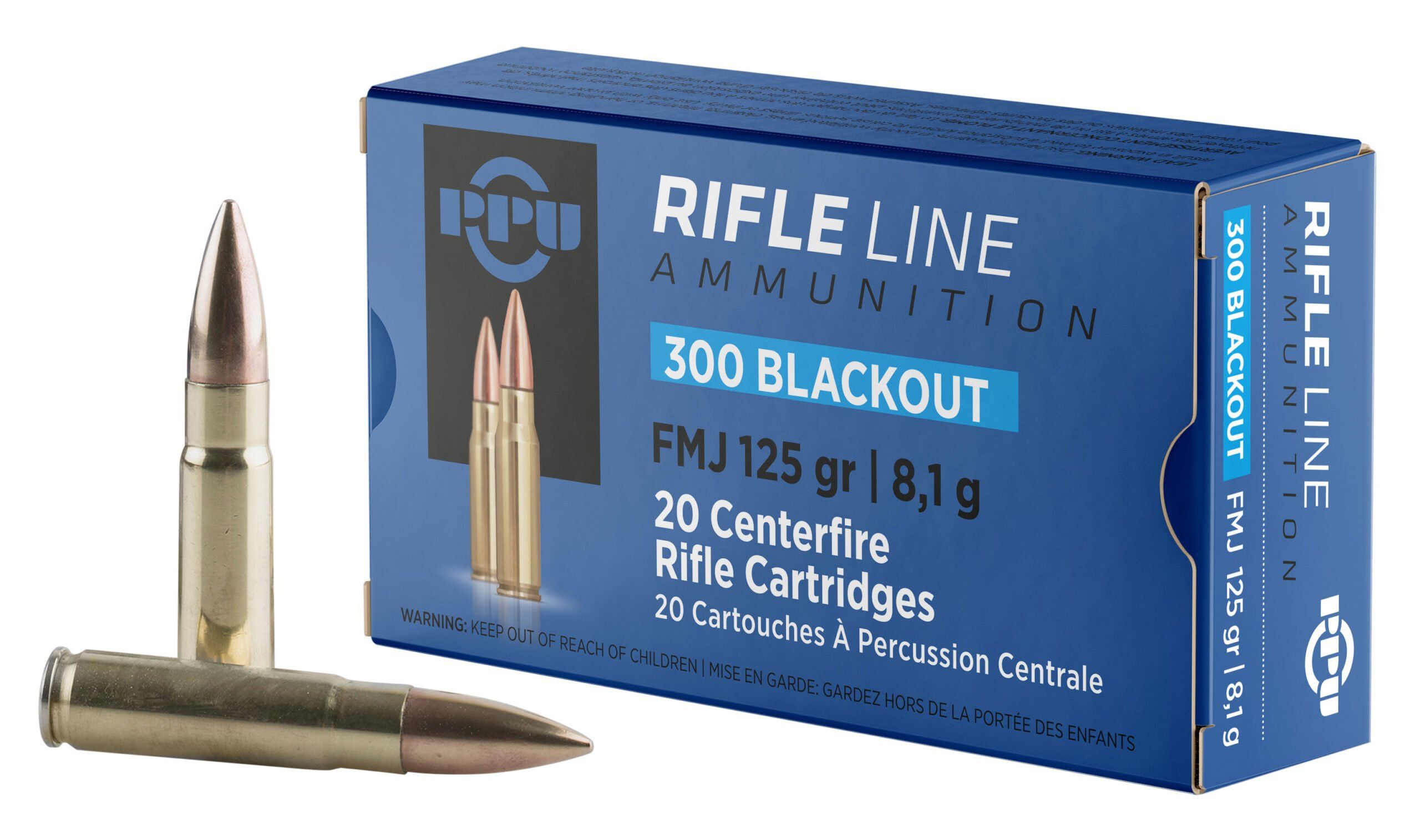 Prvi Partizan .300 AAC Blackout Rifle Ammo  Full Metal Jacket FMJ 125 grain 