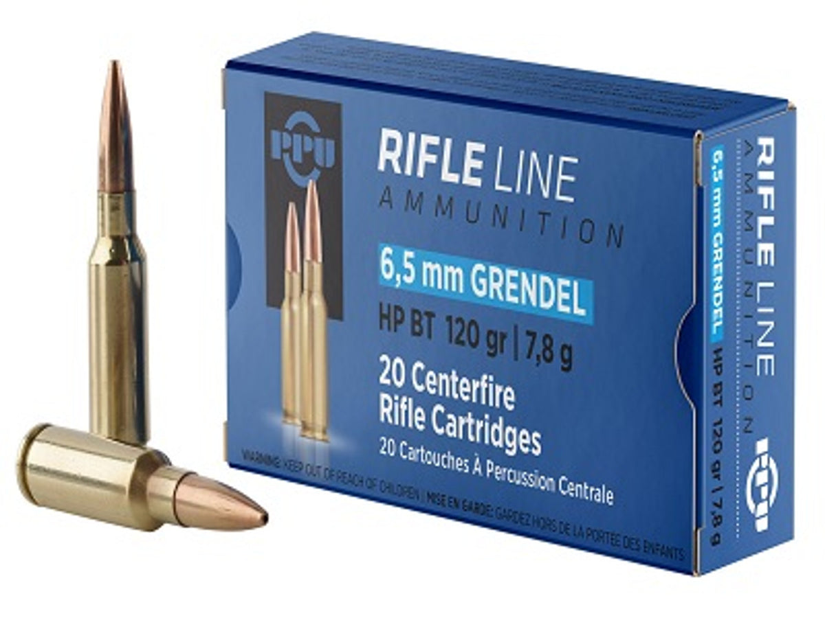 Prvi Partizan 6.5mm Grendel Rifle Ammo Rifle Line Hollow Point Boat Tail BTHP 120 grain 