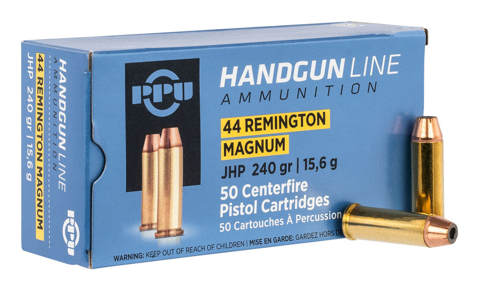 Prvi Partizan .44 Magnum Handgun Ammo Handgun Line Jacketed Hollow Point JHP 240 grain 