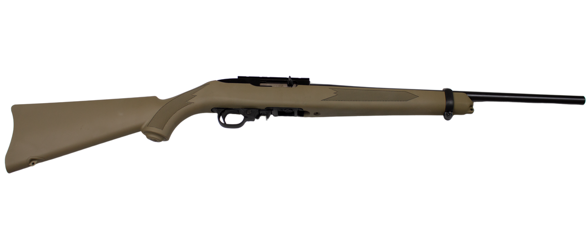 RUGER 10/22 CARBINE 22LR 18.5" BBL, FDE SYNTHETIC 1-10RD