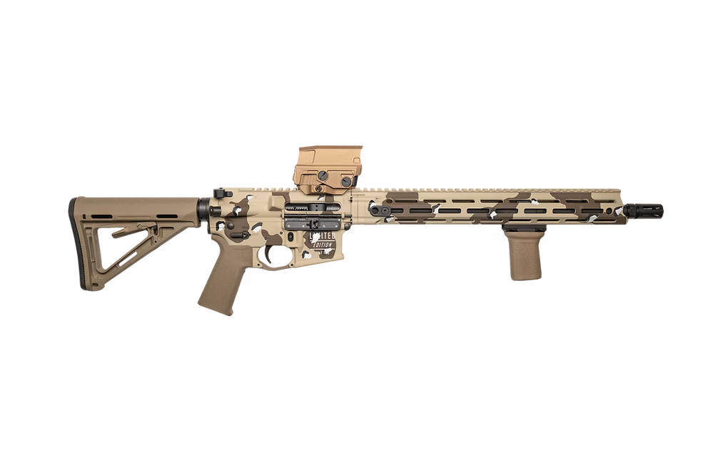 Daniel Defense DDM4 V7 5.56 Rifle 16" Chocolate Chip Camo with 30rd Magazine and Vortex UH-1 Optic – Limited Edition 1 of 300