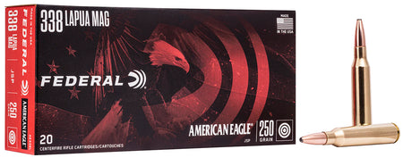 American Eagle .338 Lapua Magnum AE338L Jacketed Soft Point JSP 250 Grain