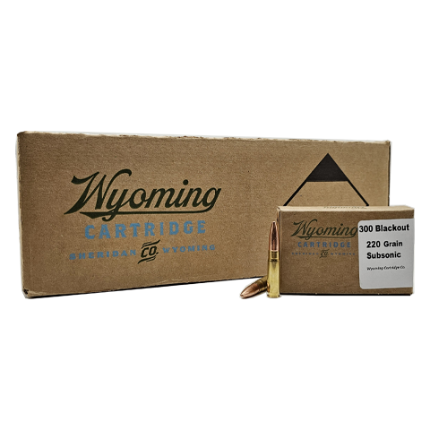 Wyoming Cartridge .300 AAC Blackout Rifle Ammo SUBSONIC Full Metal Jacket FMJ 220 grain 