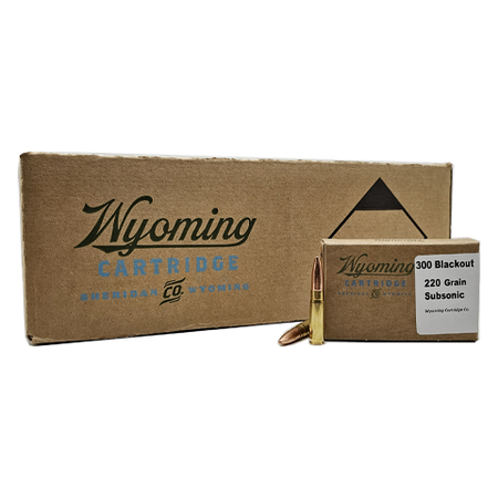 Wyoming Cartridge .300 AAC Blackout Rifle Ammo SUBSONIC Full Metal Jacket FMJ 220 grain 
