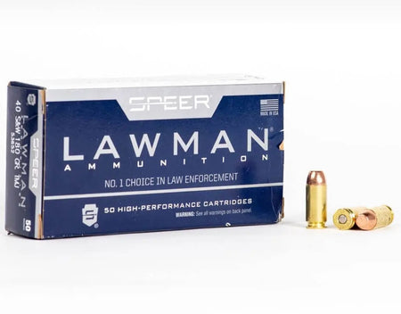Speer .40 S&W Handgun Ammo Lawman Total Metal Jacket TMC 180 grain 