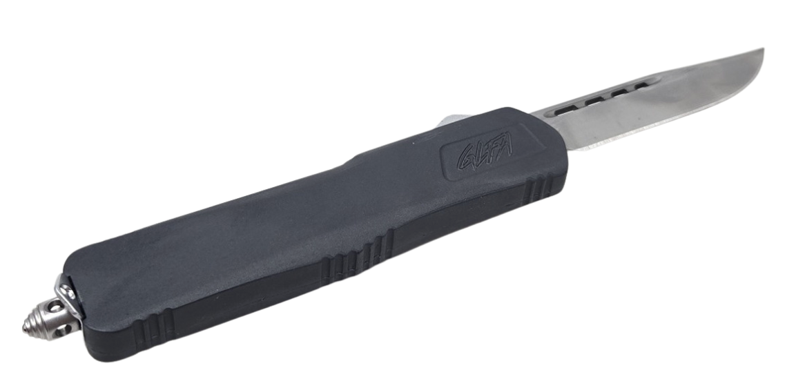 Great Lakes 8" Medium Sniper Grey Smooth Blade Auto Knife