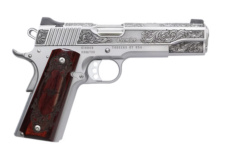 Kimber 1911 Premier .45 ACP 5" Stainless Engraved Pistol with Rosewood Grip - 1 of 200