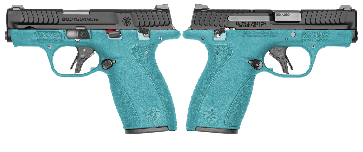 Smith & Wesson Bodyguard 2.0 .380 ACP Pistol, Aztec Teal Orion Exclusive, 10RD & 12RD Magazines