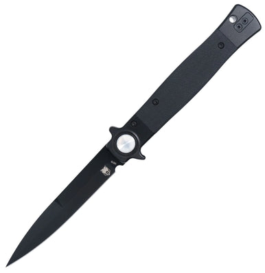 CobraTec Stiletto G-10 VG-10 Button Lock Folder Black/Black