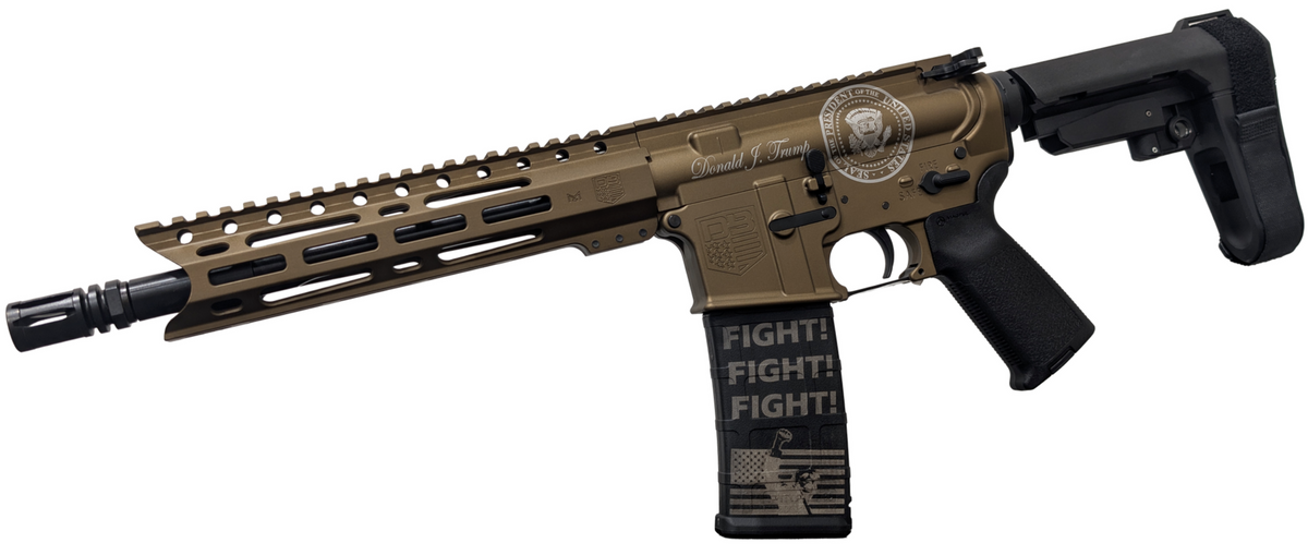 DIAMONDBACK DB15 5.56 10" PSTL TRUMP SEAL BURNT BRONZE W/SBA3 1-30RD MAG