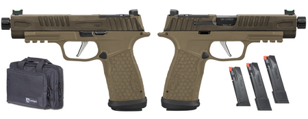 SIG SAUER P365 FUSE TACTICAL 9MM 4.3" THREADED BBL, TWO TONE TAN O.R. 1-17RD, 2-21RD