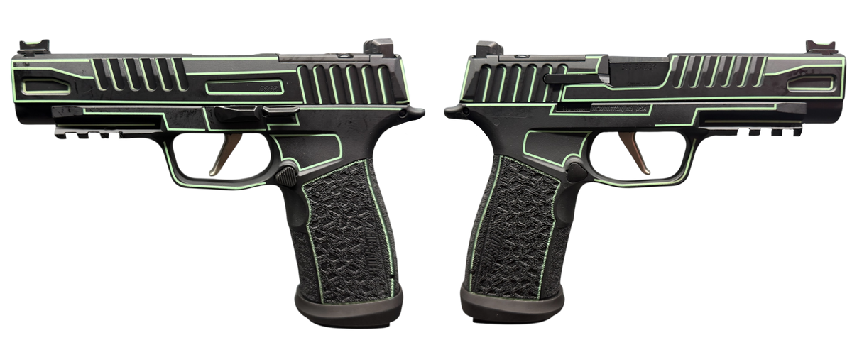 Sig Sauer P365 Fuse 9mm 4.3" Black/Lime Green Outline, Optics Ready, 1-17RD & 2-21RD Magazines