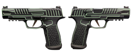 Sig Sauer P365 Fuse 9mm 4.3" Black/Lime Green Outline, Optics Ready, 1-17RD & 2-21RD Magazines