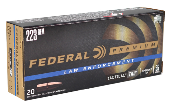 Federal .223 Remington Rifle Ammo Tactical TRU Soft Point JSP 55 grain 