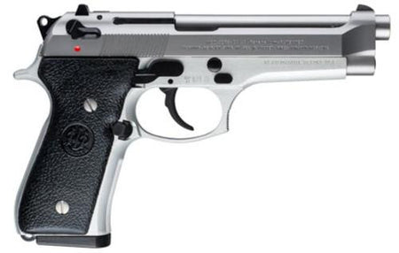 Beretta 92FS Inox 9mm Luger, 10-Round, 4.61" Barrel, Stainless Finish, Plastic Grips