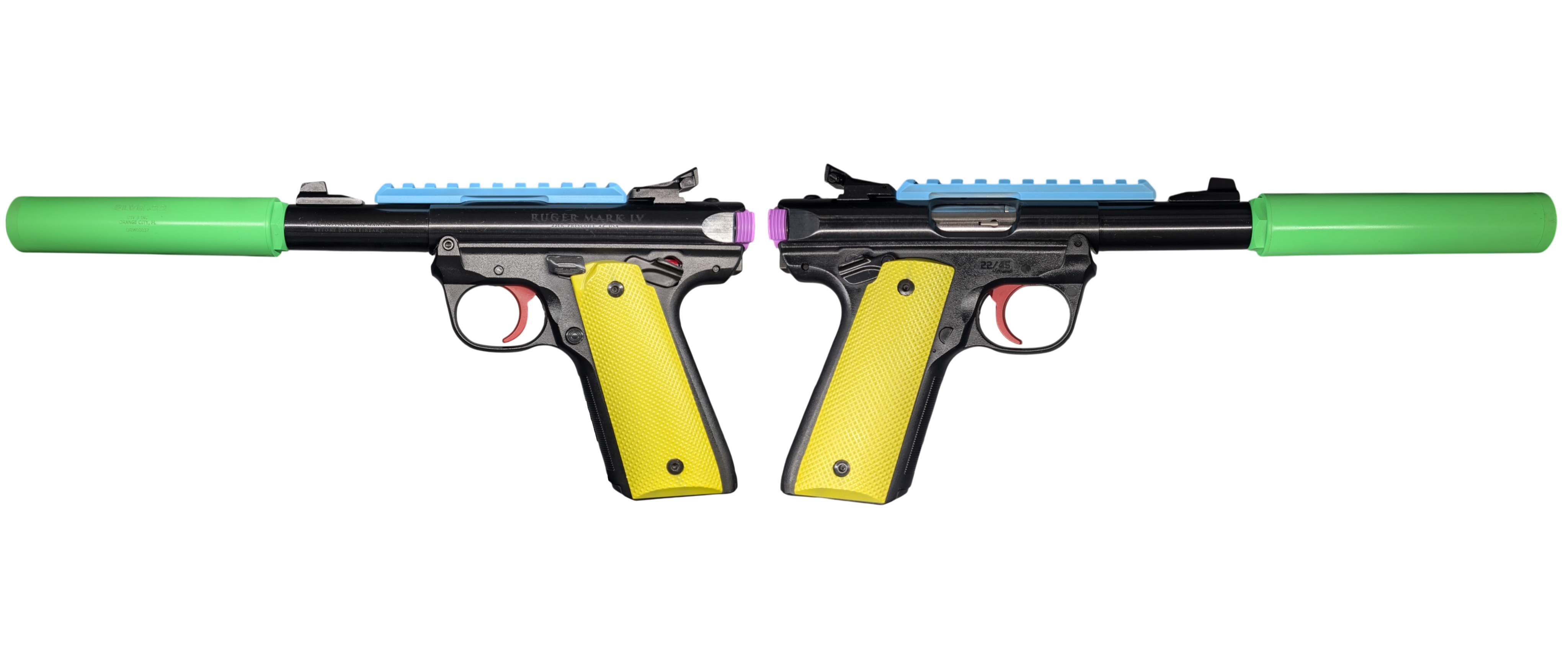 RUGER MARK IV 22/45 PARROT CAN KIT 22LR PISTOL 4.4" T.B. 2-10RD MAGS
