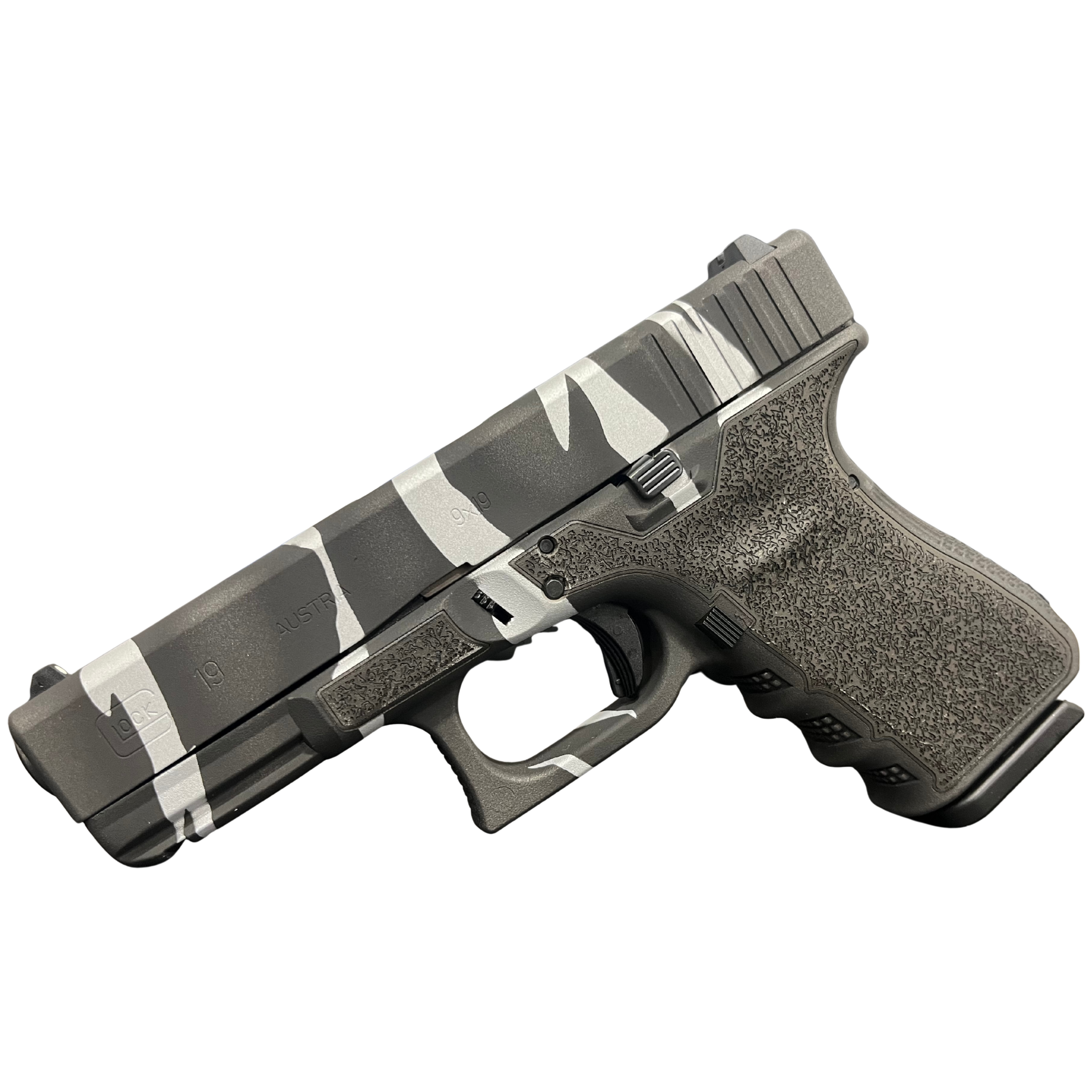 GLOCK 19 GEN 3 GRAY TIGER 9MM PISTOL 4.01" FXD 5.5lb 2-15RD MAGS