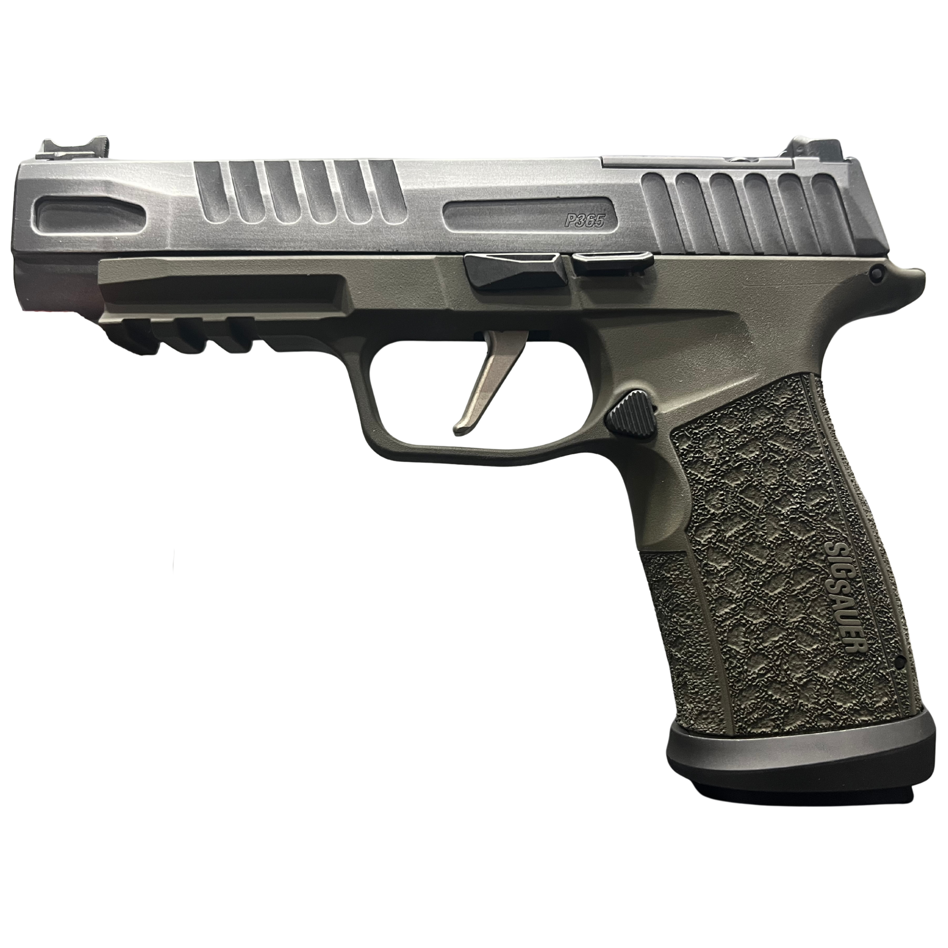 Sig Sauer P365 Fuse 9mm Pistol 4.3" Crushed Silver Battleworn, OR, 1x17rd & 2x21rd Mags