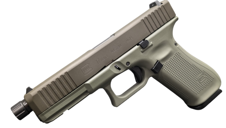 Glock 17 Gen 5 9mm Two-Tone OD Green Pistol, 4.49" Barrel, 3x15rd Magazines