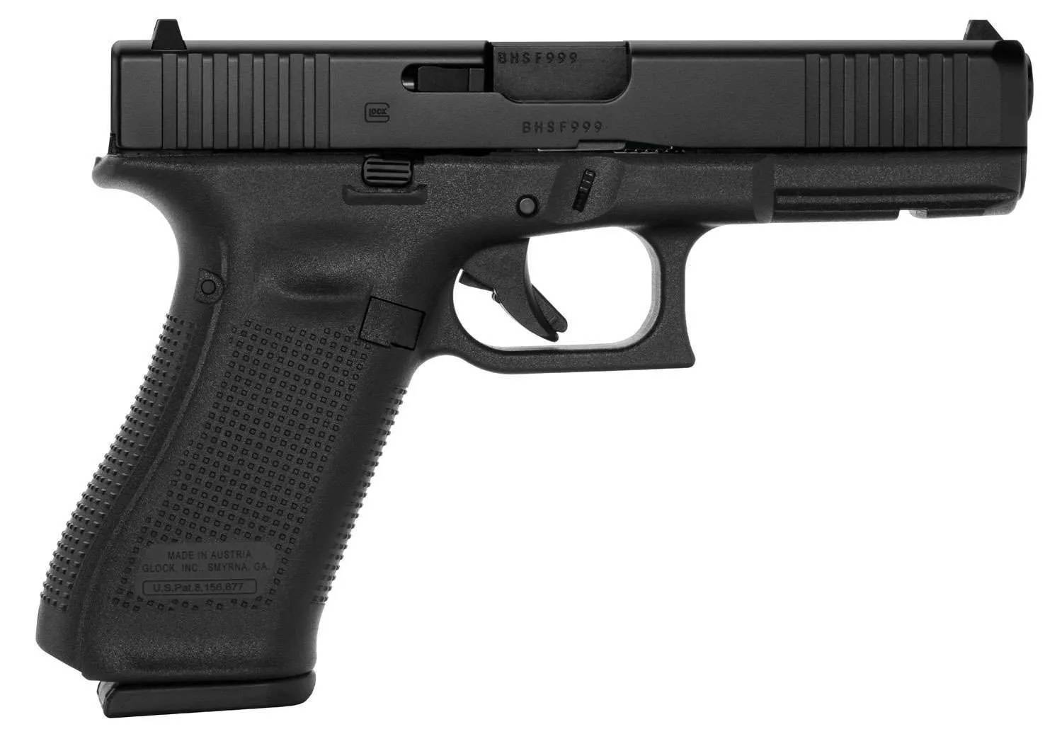 Glock G17 Gen 5 BFG HGA 9mm Pistol 4.49" BBL MOS Black 17rd Capacity Front Serrations BFG Frame 3 Mags