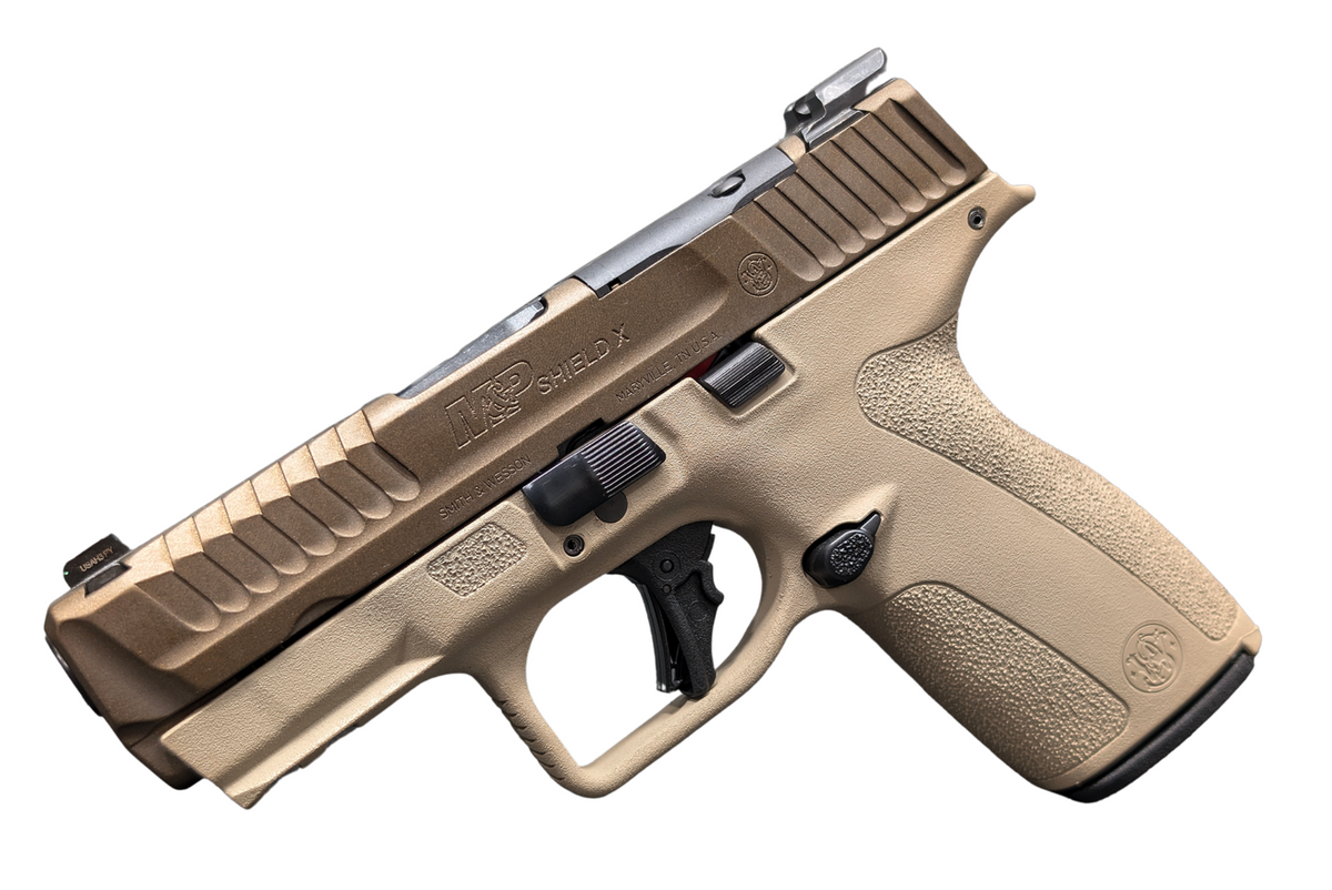 Smith & Wesson M&P 9 Shield Plus NTS McMillan/Midnight Bronze Pistol 3.6" Night Sights, 1-13RD & 1-15RD Magazines